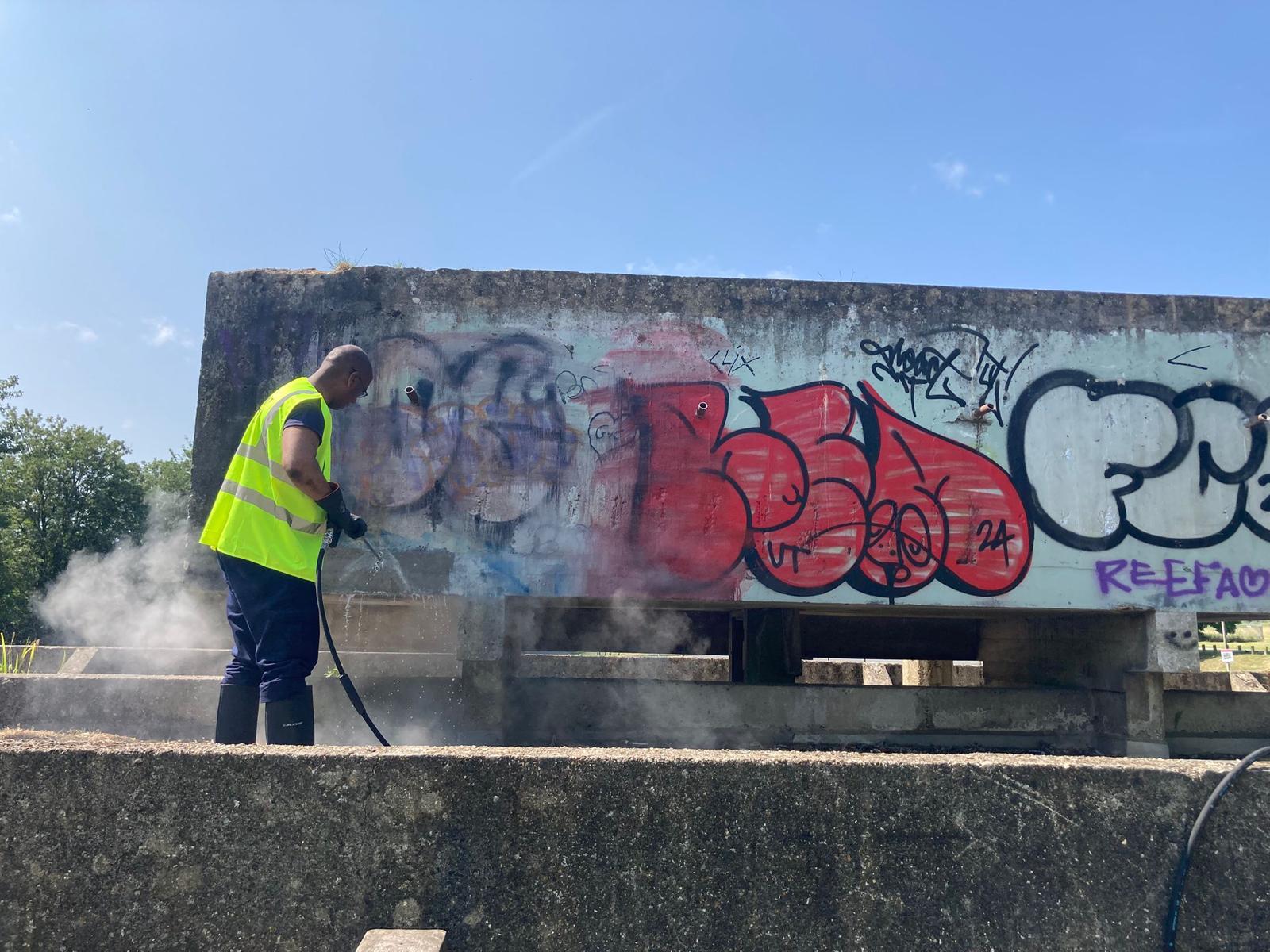 Graffiti Removal at Crystal Palace Park